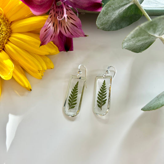 Silver Fern Earrings