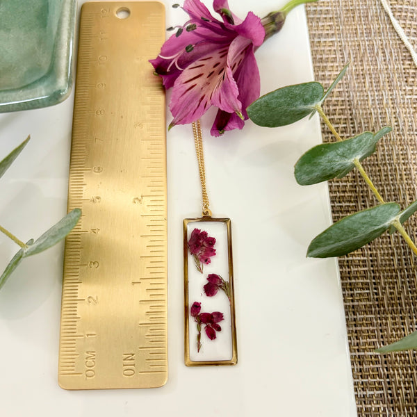 Rectangle Heather Necklace