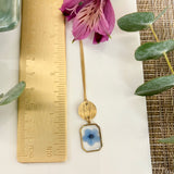 Forget-Me-Not Necklace with Brass Coin