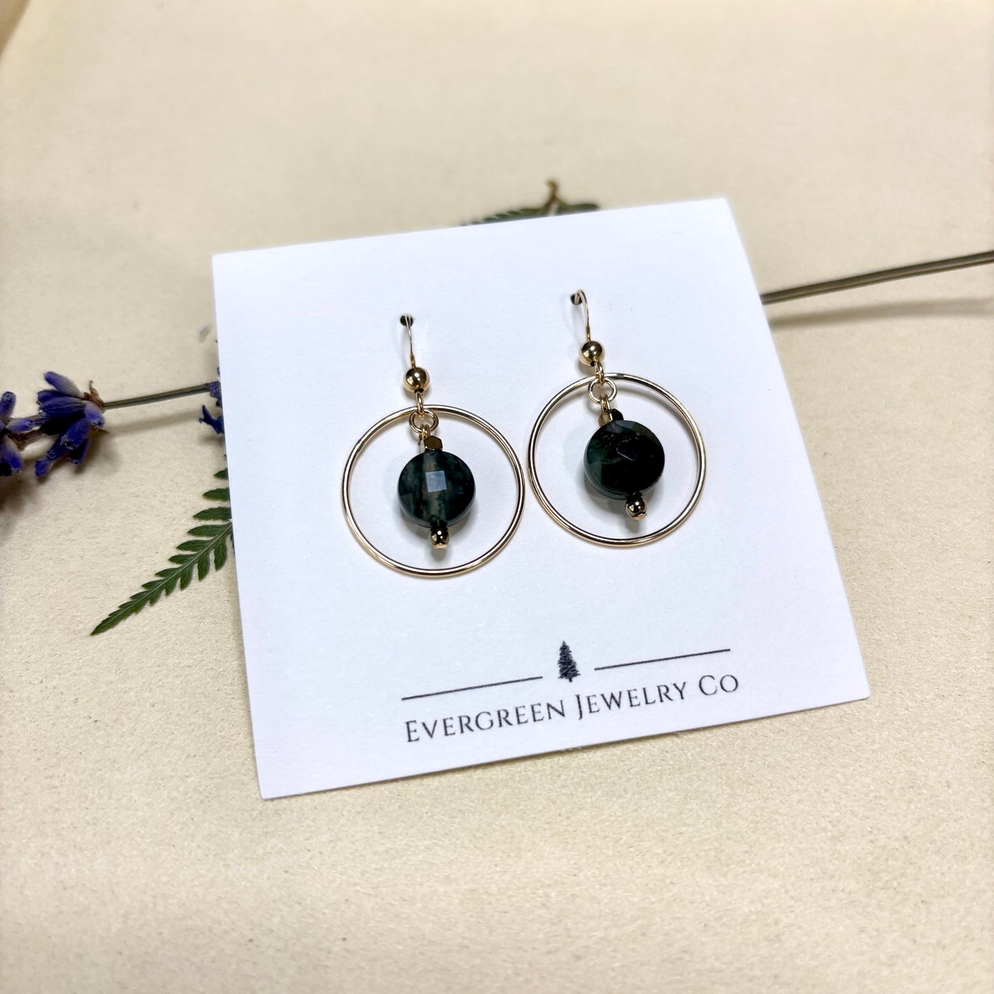 Moss Agate Earrings