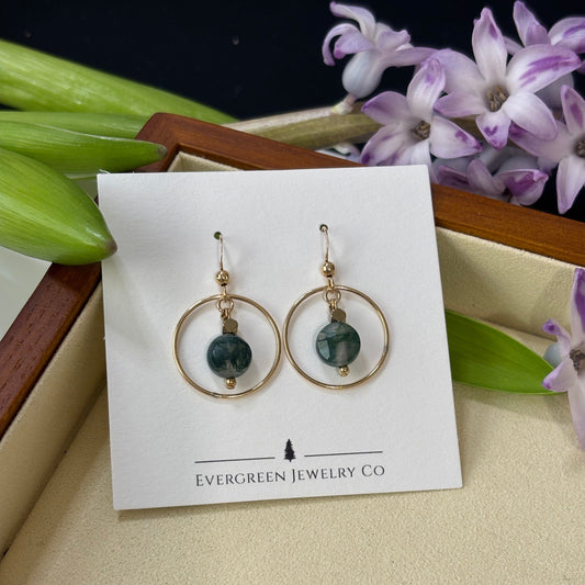 Moss Agate Earrings