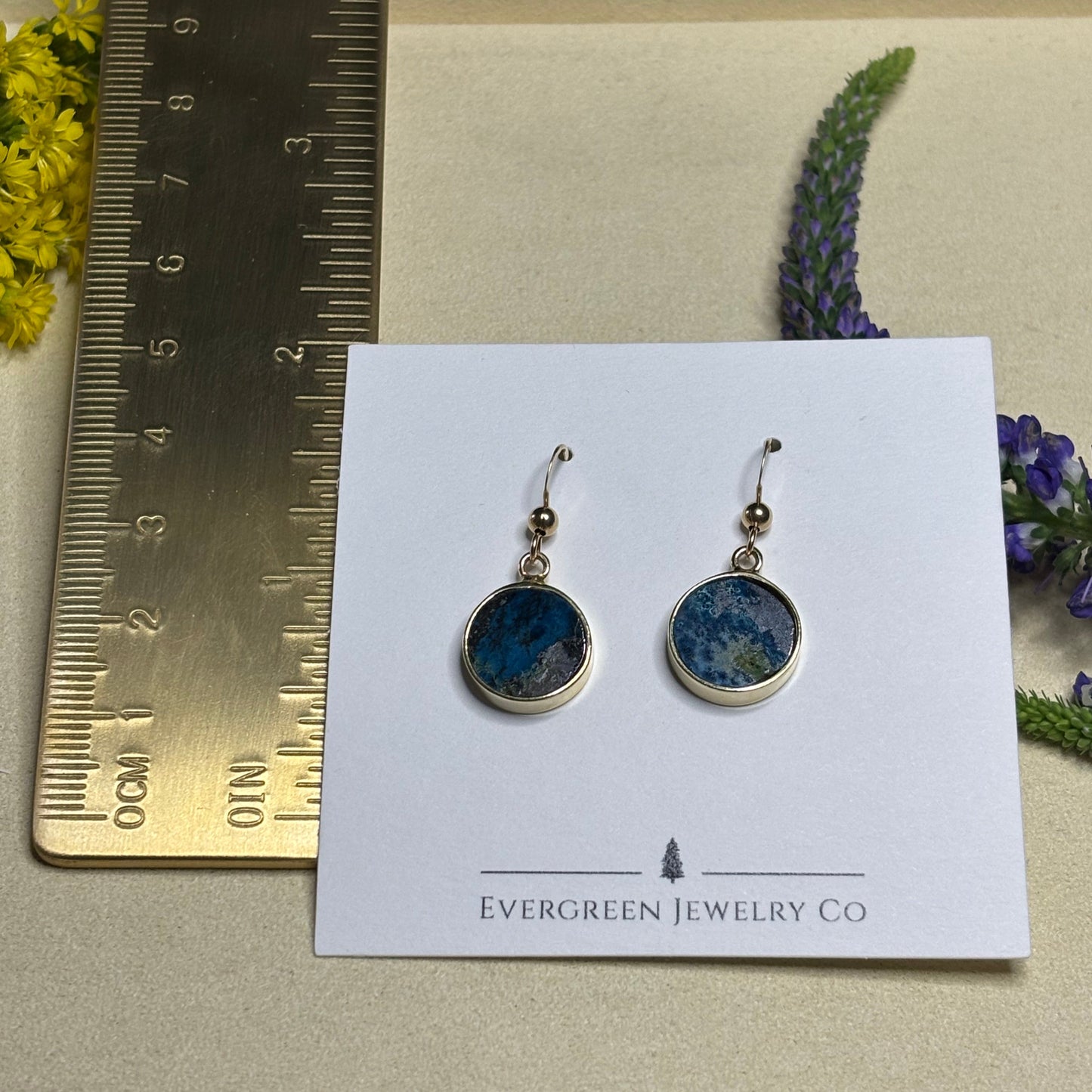 Chyrsocolla Earrings