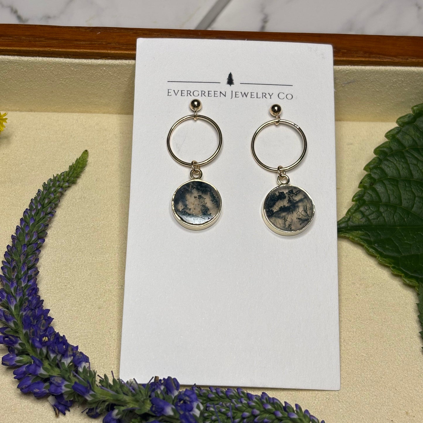 Moss Agate Earrings