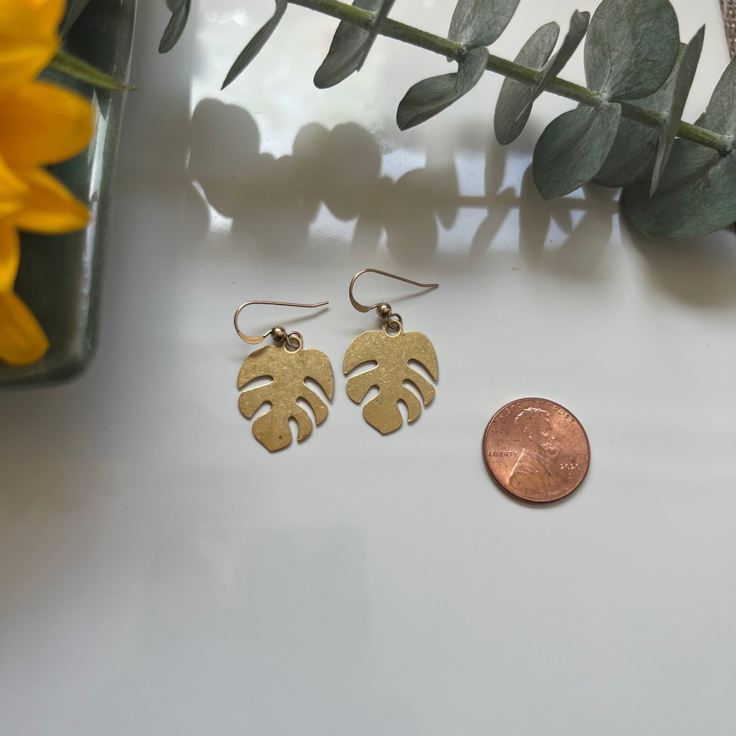 Monstera Earrings