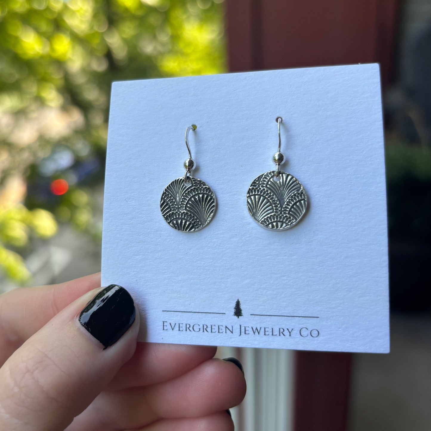 Round Art Deco Earrings