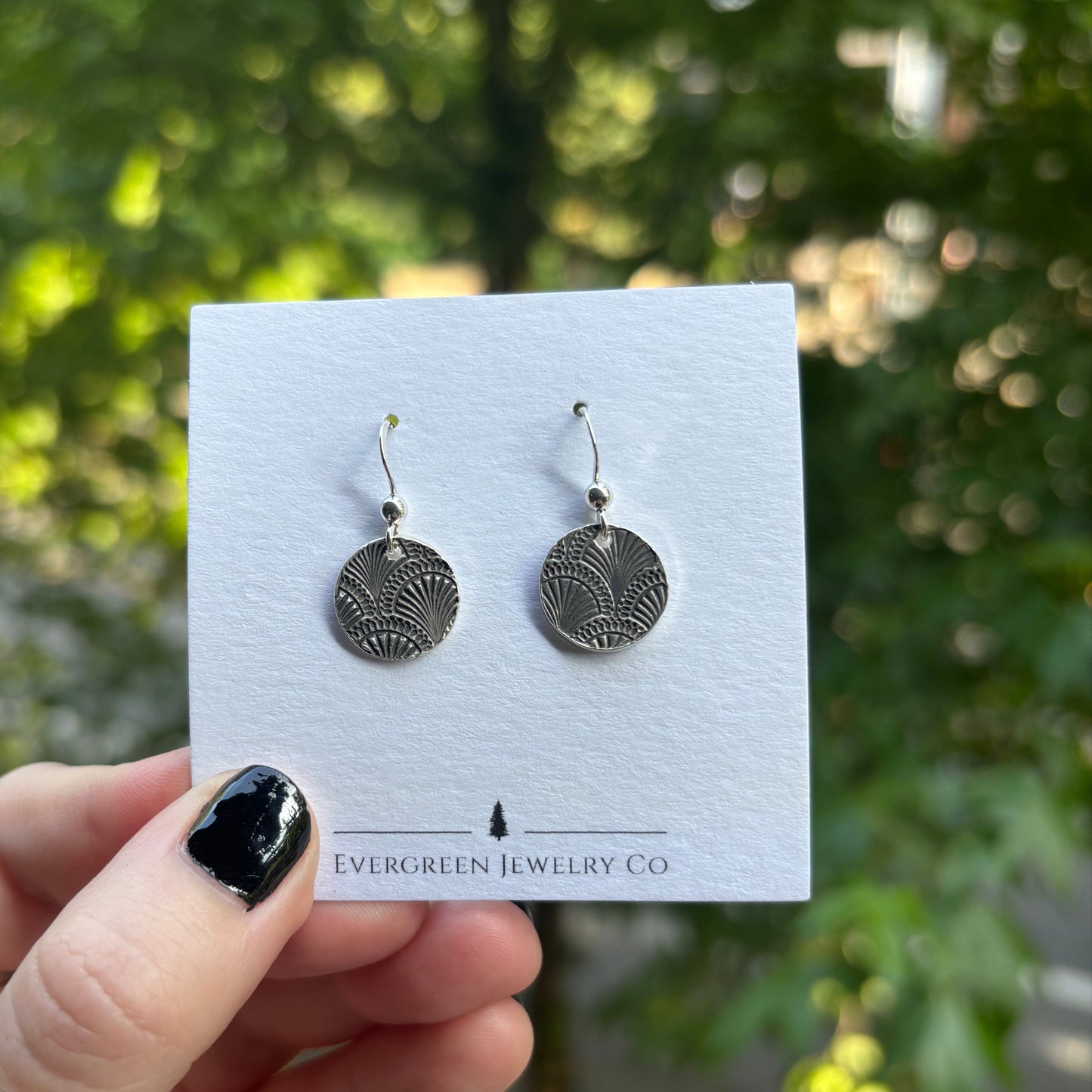 Round Art Deco Earrings