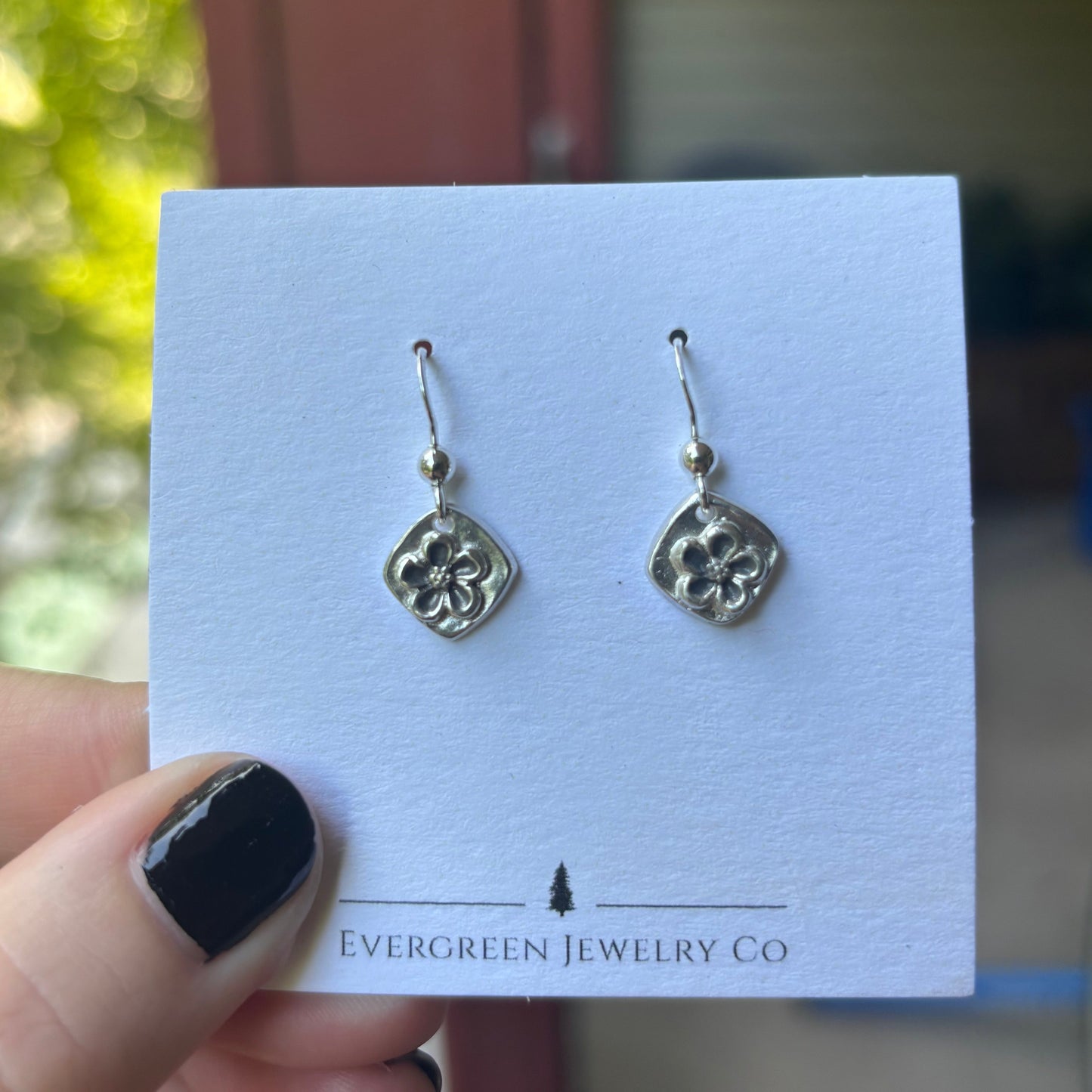 Square Forget Me Not Earrings