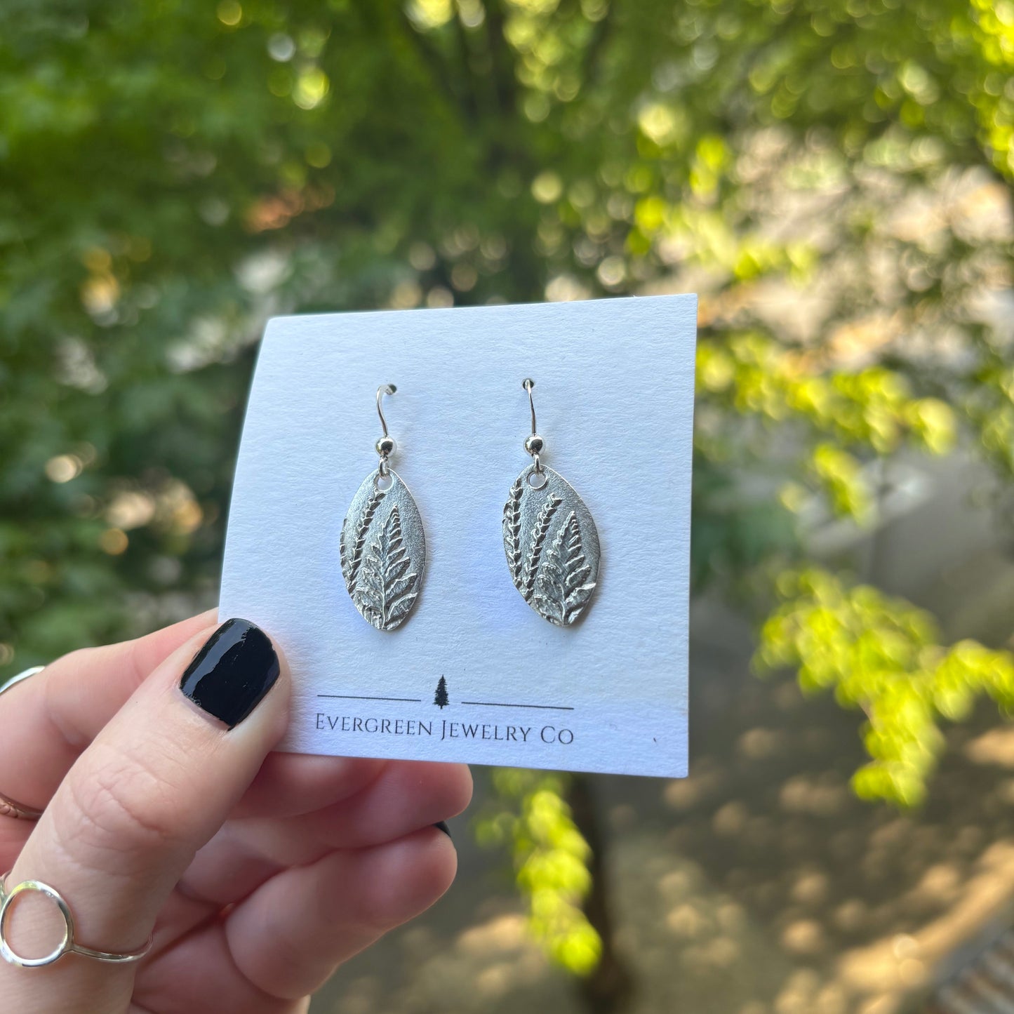 Oval Forest Earrings Earrings