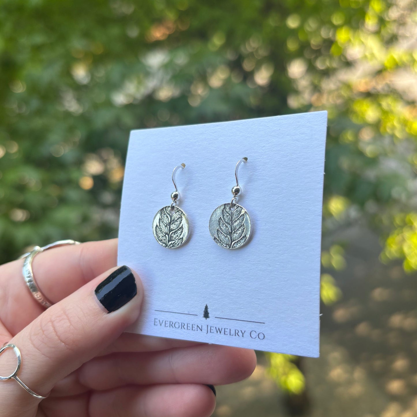 Round Fern Earrings