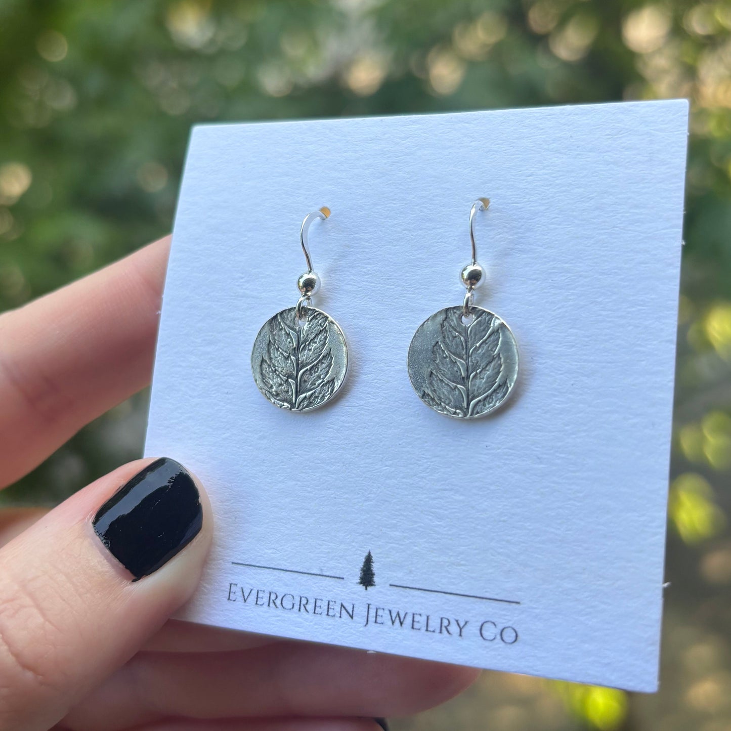 Round Fern Earrings