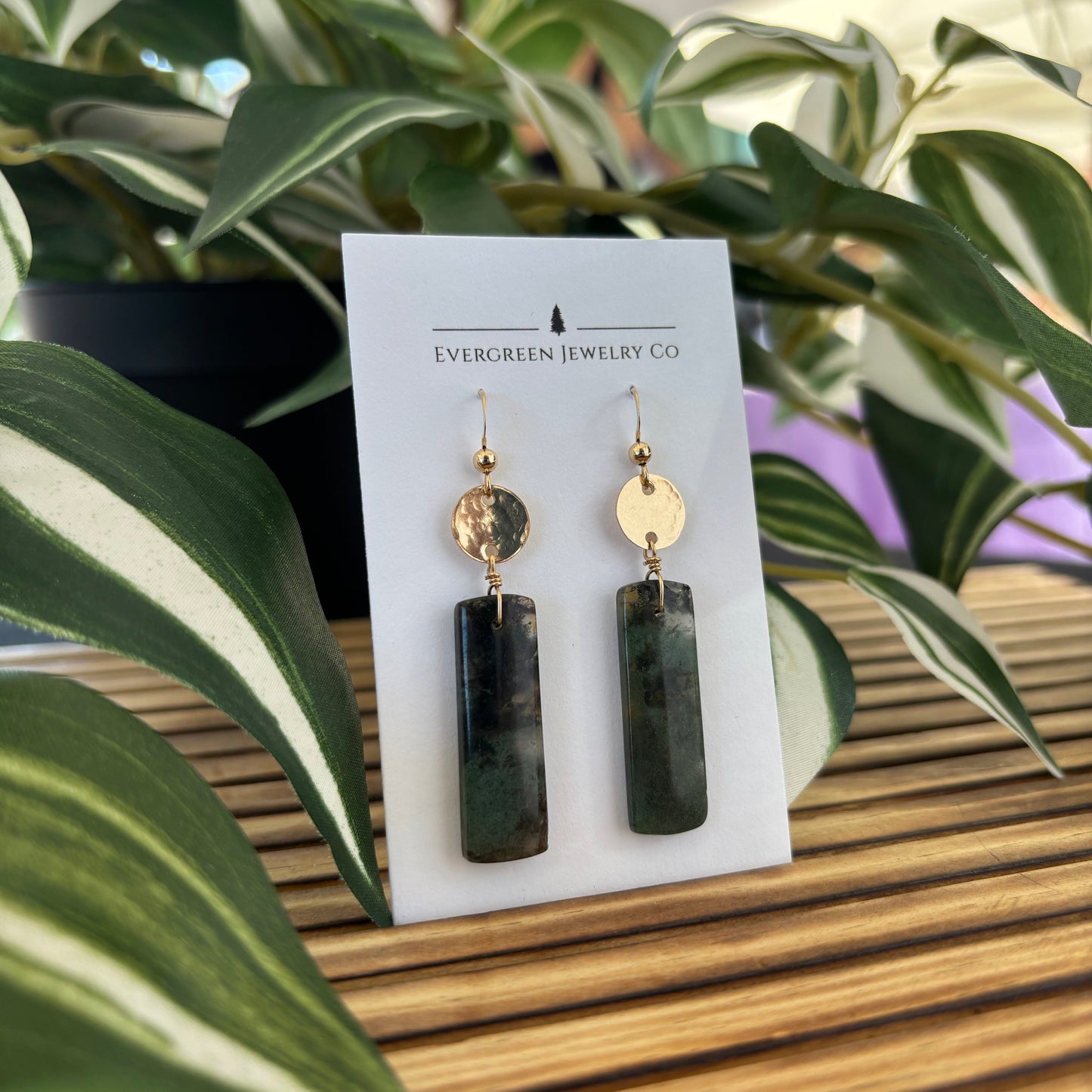 Moss Agate Earrings