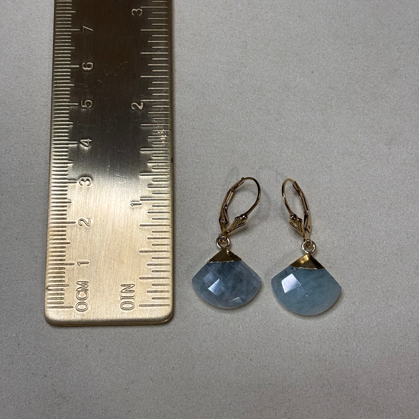 Aquamarine Fan Earrings