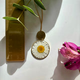 Daisy Necklace with Brass Coin