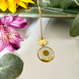 Fleabane Necklace with Brass Coin