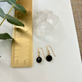 Round Black Onyx Earrings