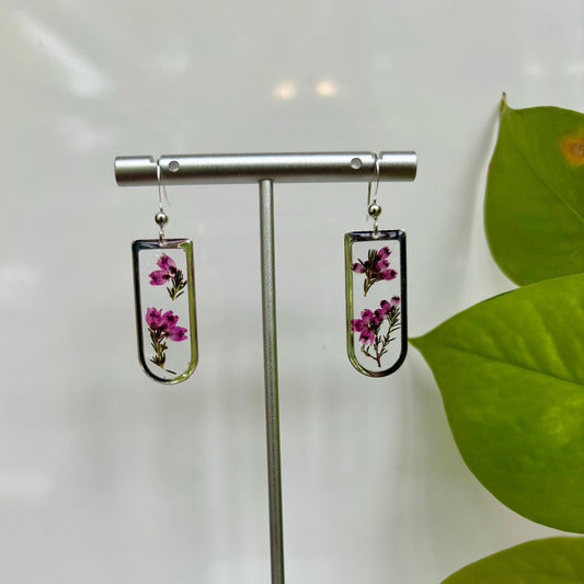 Silver Heather Earrings