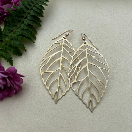 Large Leaf Earrings