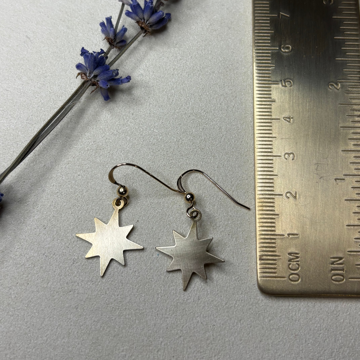 Brass Star Earrings