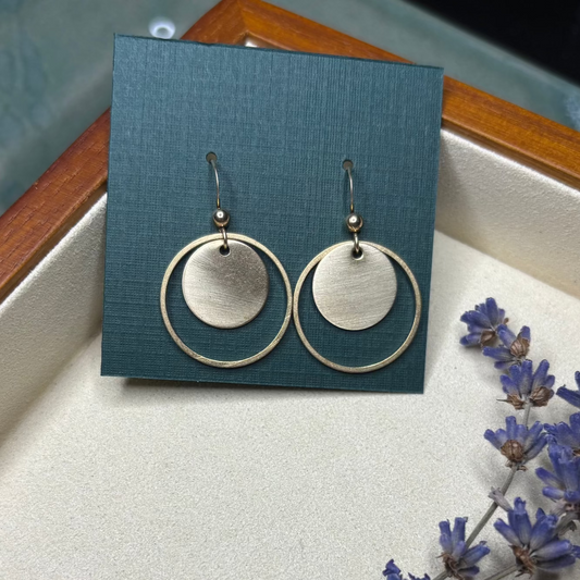 Brass Circle Earrings