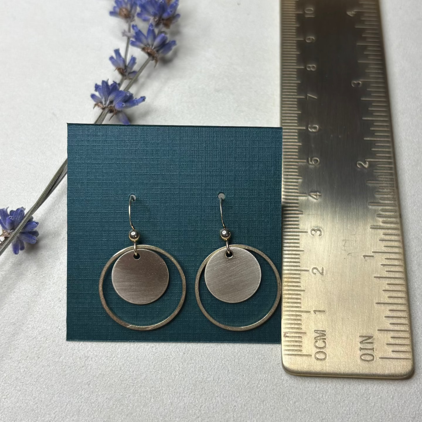 Brass Circle Earrings