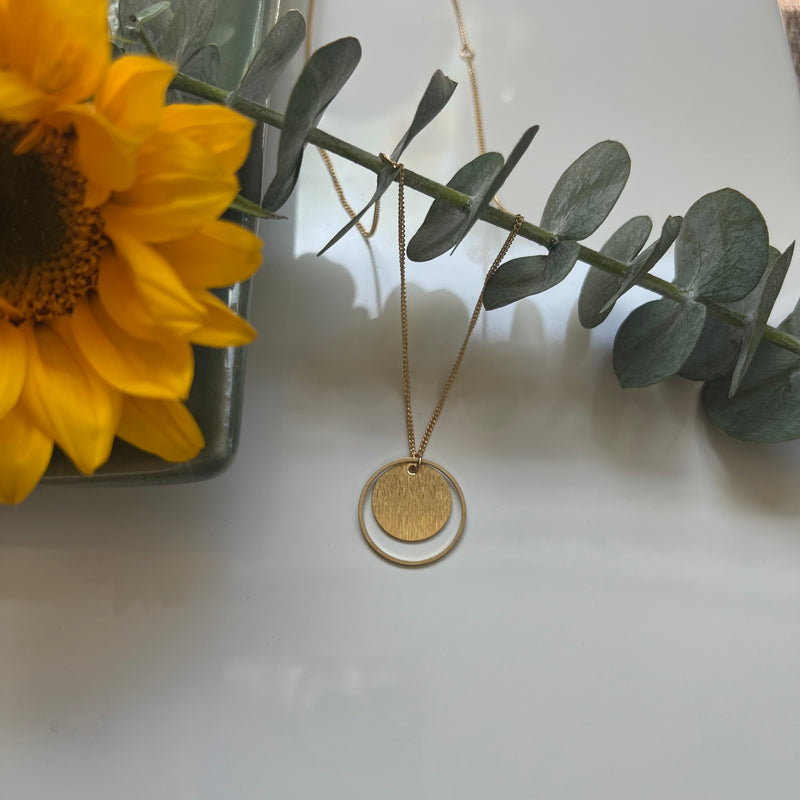 Brass Circle Necklace