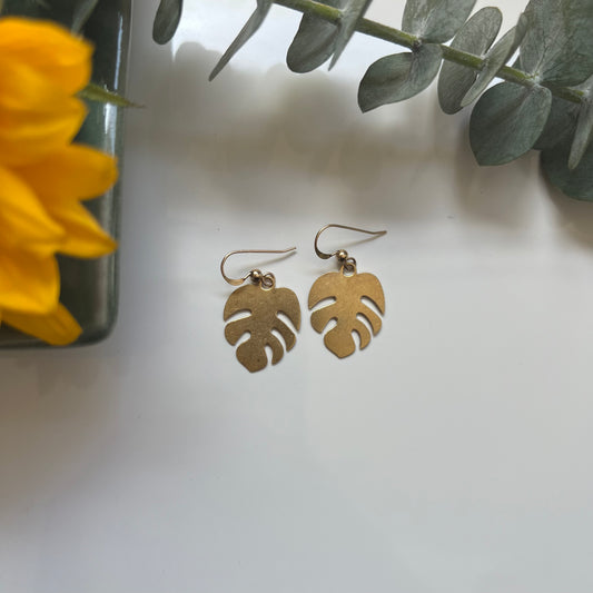 Monstera Earrings