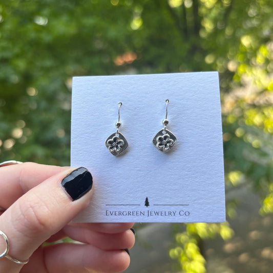 Square Forget Me Not Earrings