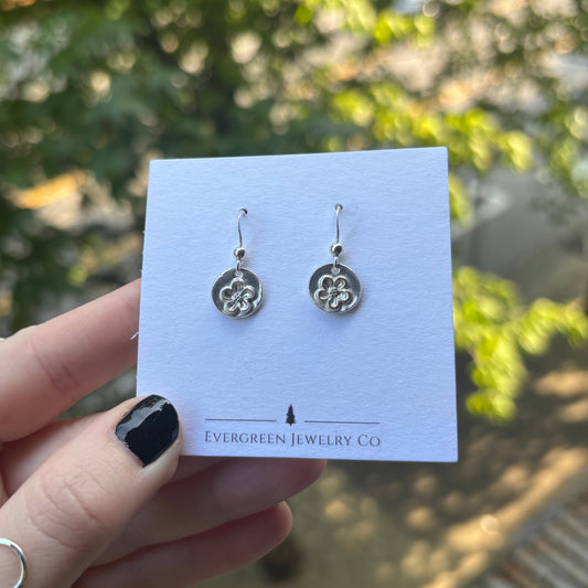 Round Forget Me Not Earrings