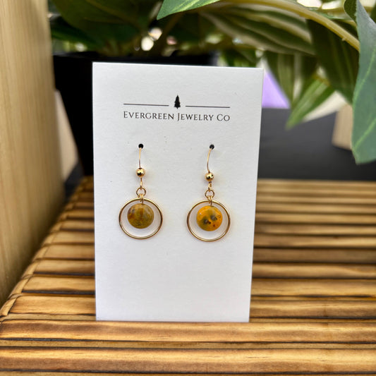 Bumblebee Jasper Earrings