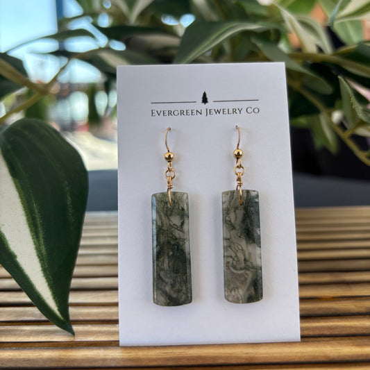 Moss Agate Earrings